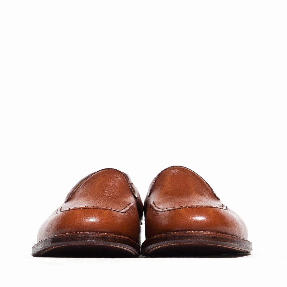 Alden Cognac Lady Calf Slip On With Mocc Stitch Moon Tone Wet Land