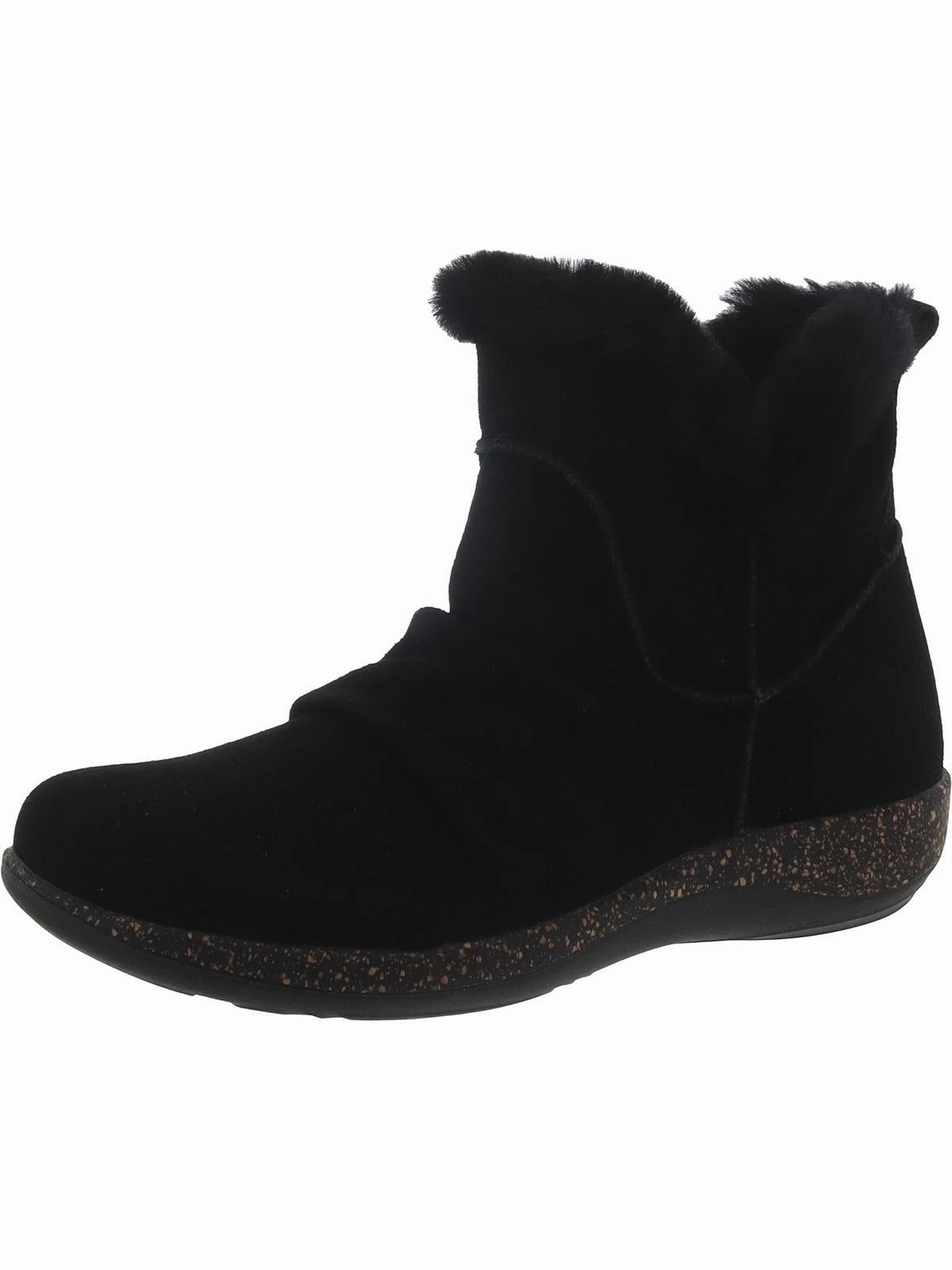 Remi Womens Leather Winter Mid-Calf Boots Patterned Surface Freelancer