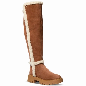 Hiking Essential Asher Boot Womens Faux Fur Lined Faux Suede Over-The-Knee Boots