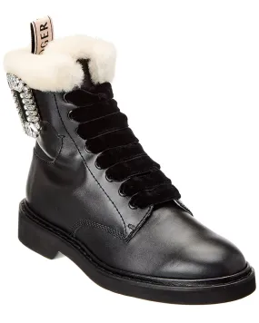 Resort Mode Quick Drying Remote Hiking Roger Vivier Logo Plaque Leather Bootie