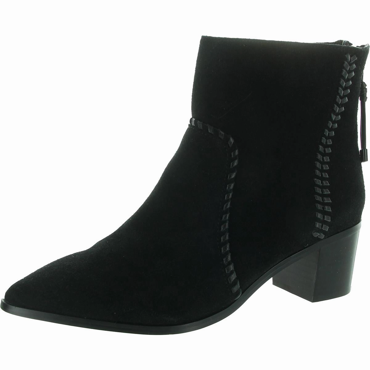 Revamp Womens Zipper Suede Booties Outdoor Function Reinforced heel