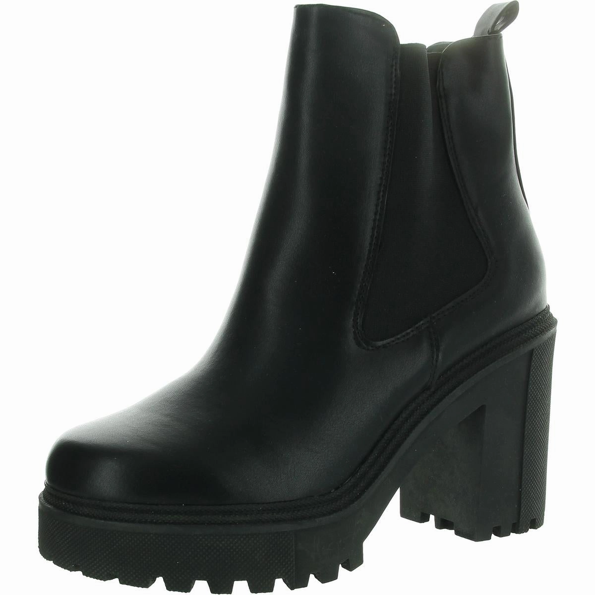 Rezzaa Womens Block Heel Leather Booties Practical Use