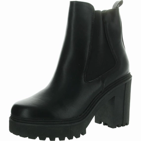 Rezzaa Womens Block Heel Leather Booties Practical Use