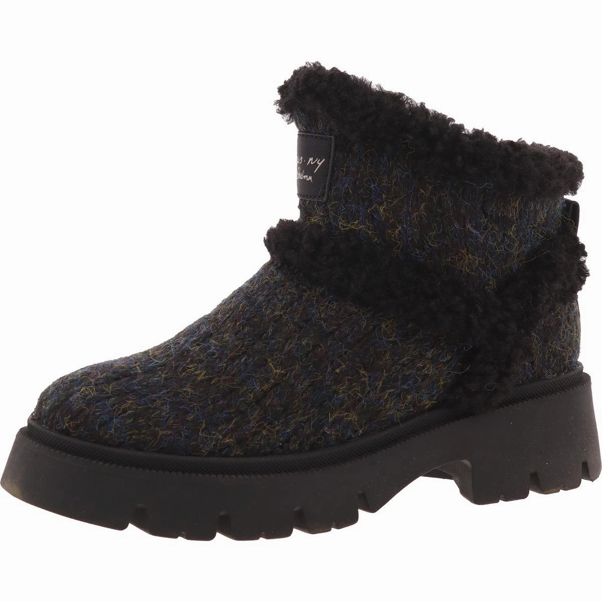 Rugged Built Rainy Day Commuter Weekend Fit Claire Womens Faux Fur Knit Booties