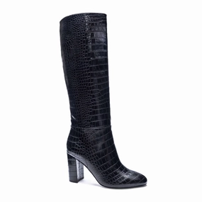 Krafty Croco Boot In Black Padded Interior Windy Weather