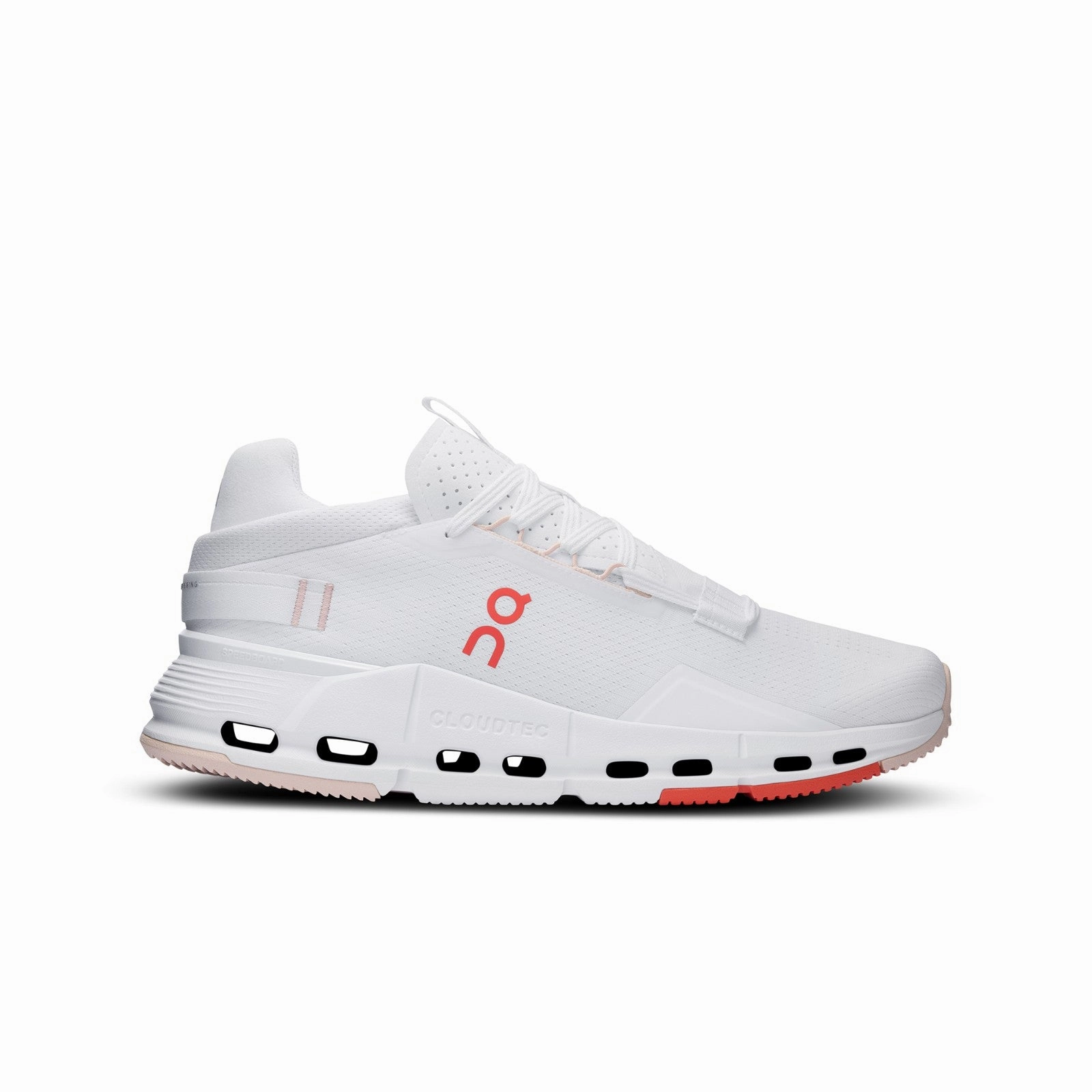 On Running Cloudnova 2 (White/Flame) Men Shoes 3ME30210256 Flexible Outsole Flexure
