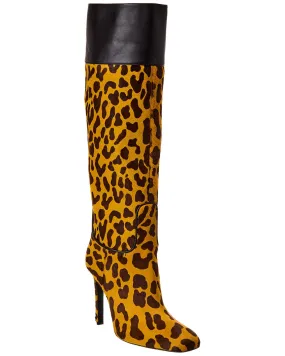 Roger Vivier Haircalf & Leather Knee-High Boot Easy Pairing