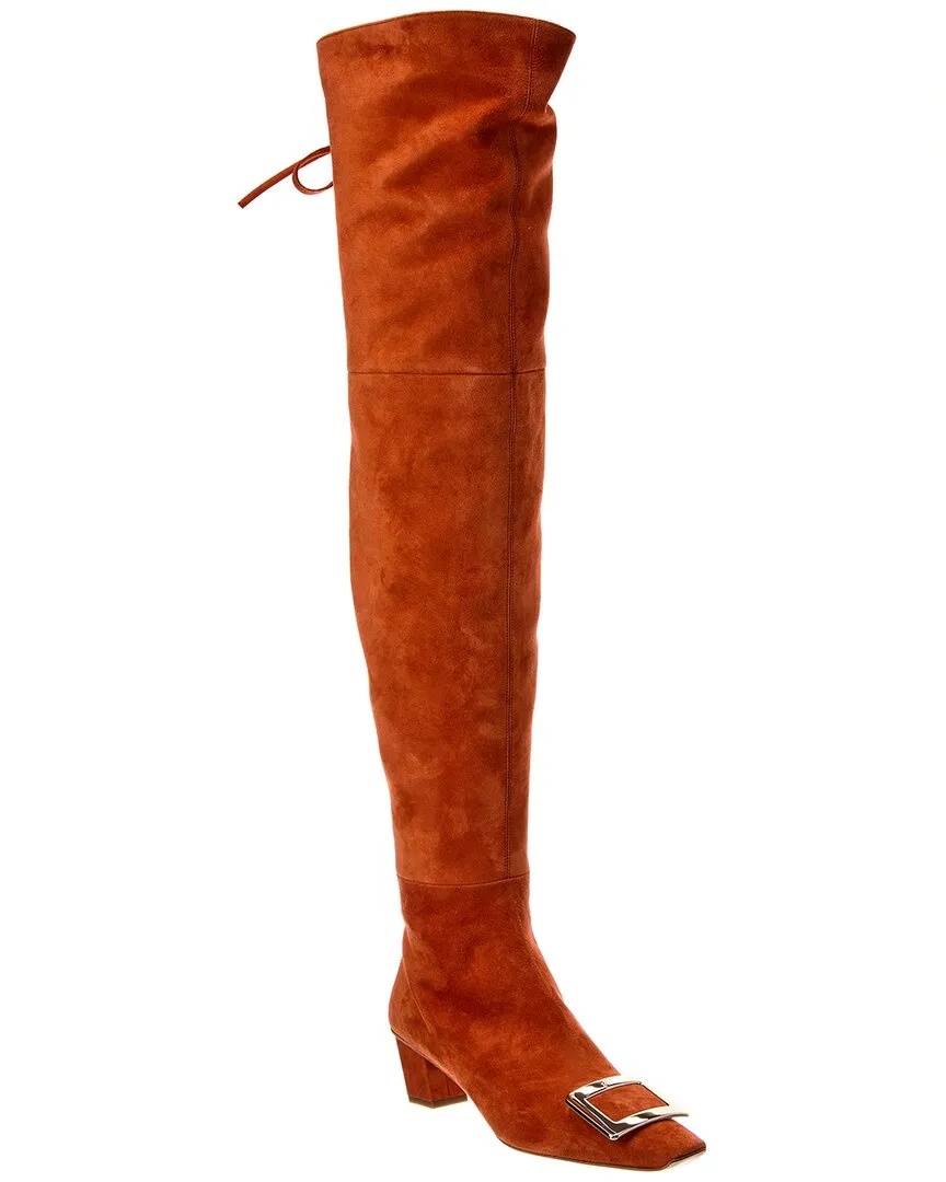 Grip Support quick dry Roger Vivier Suede Thigh-High Boot