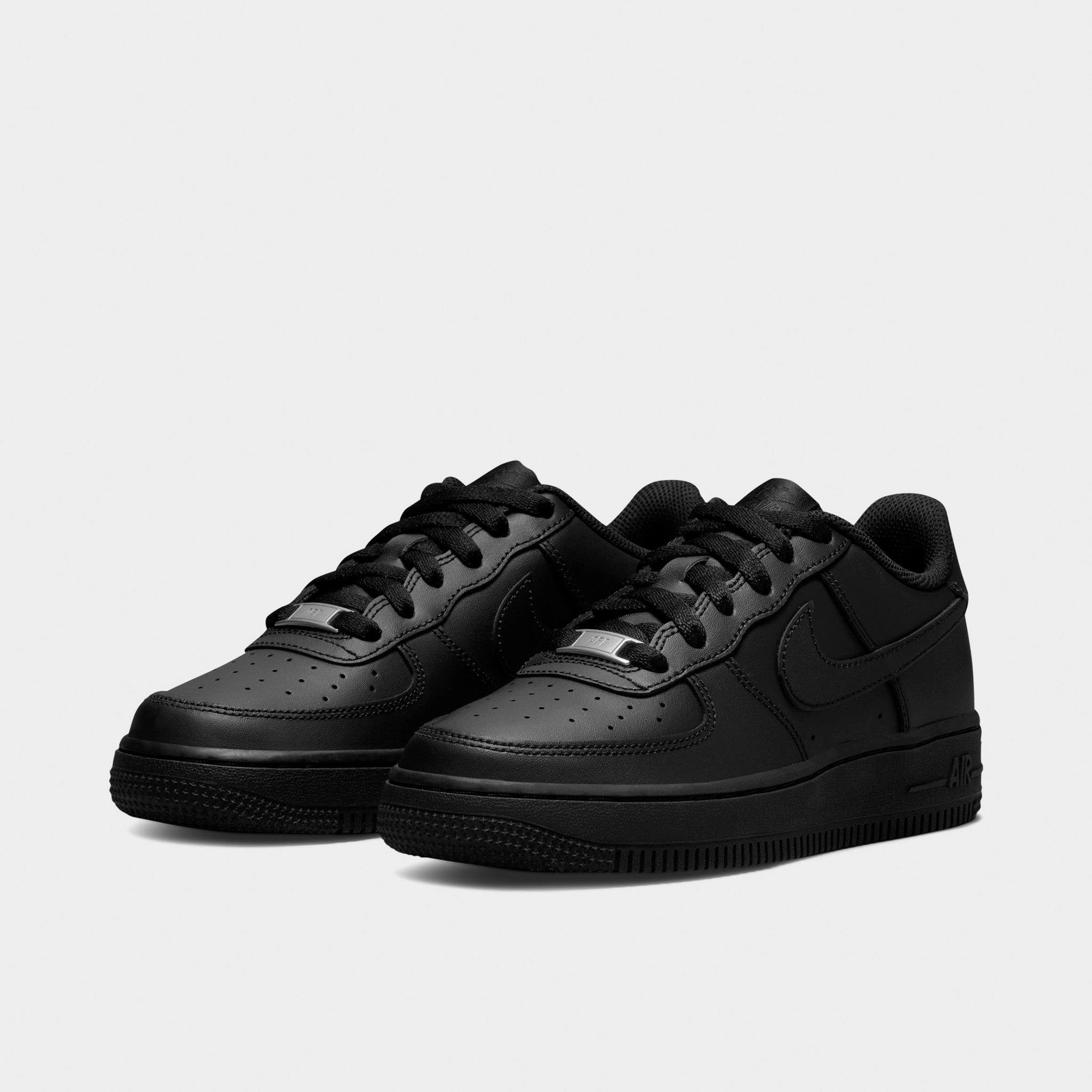 Speed Control Zipper Design Nike Air Force 1 LE GS Black / Black