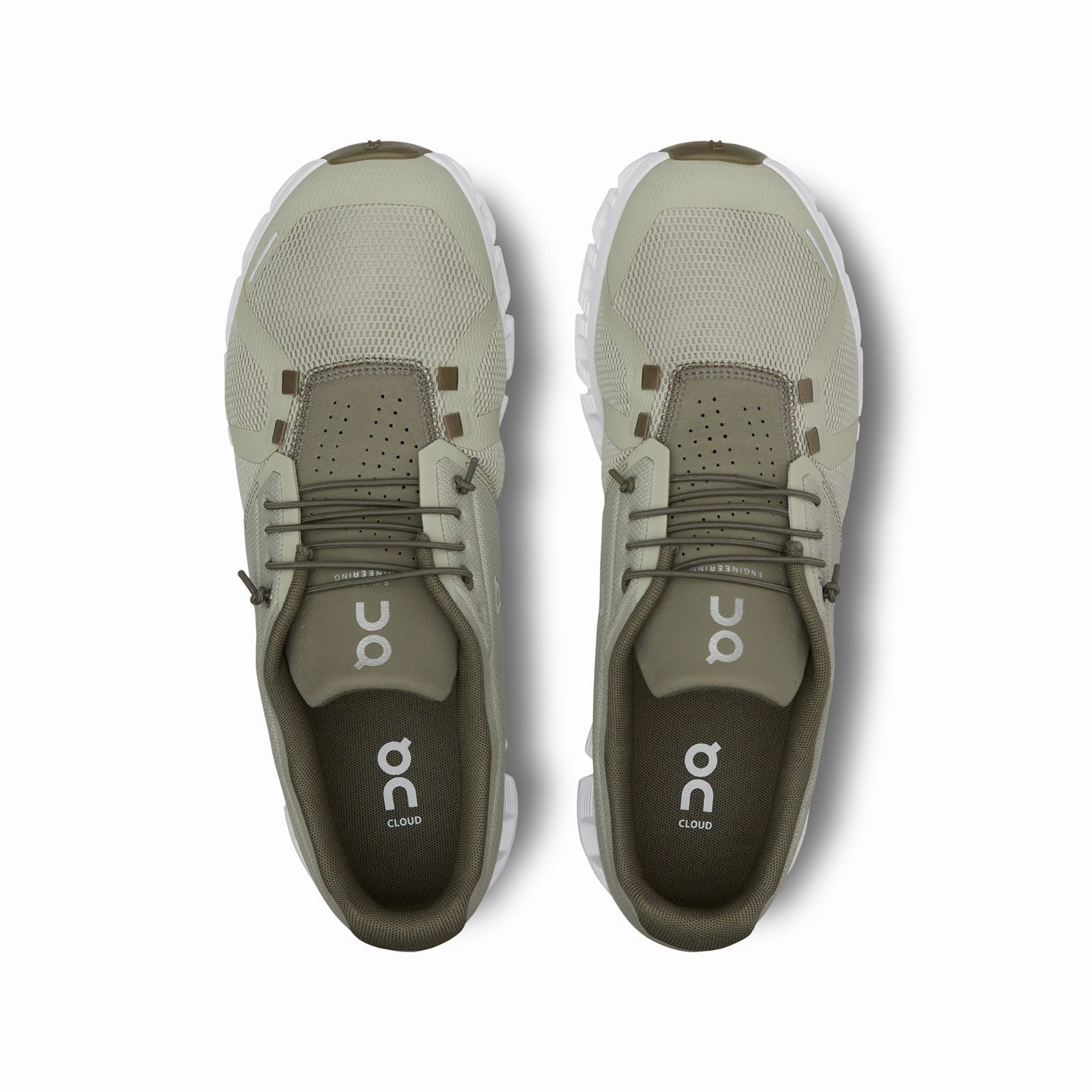 On Running Cloud 5 (Chalk/Grove) Men Shoes 59.97771 Ultra Light Frame