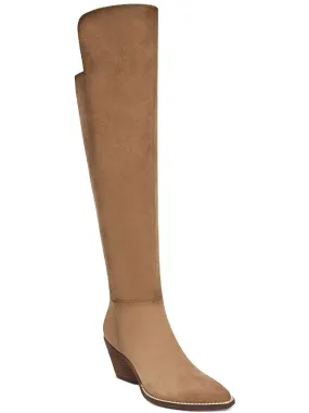 Ronson Womens Padded Insole Tall Over-The-Knee Boots Stain Resistant Leather Comfort