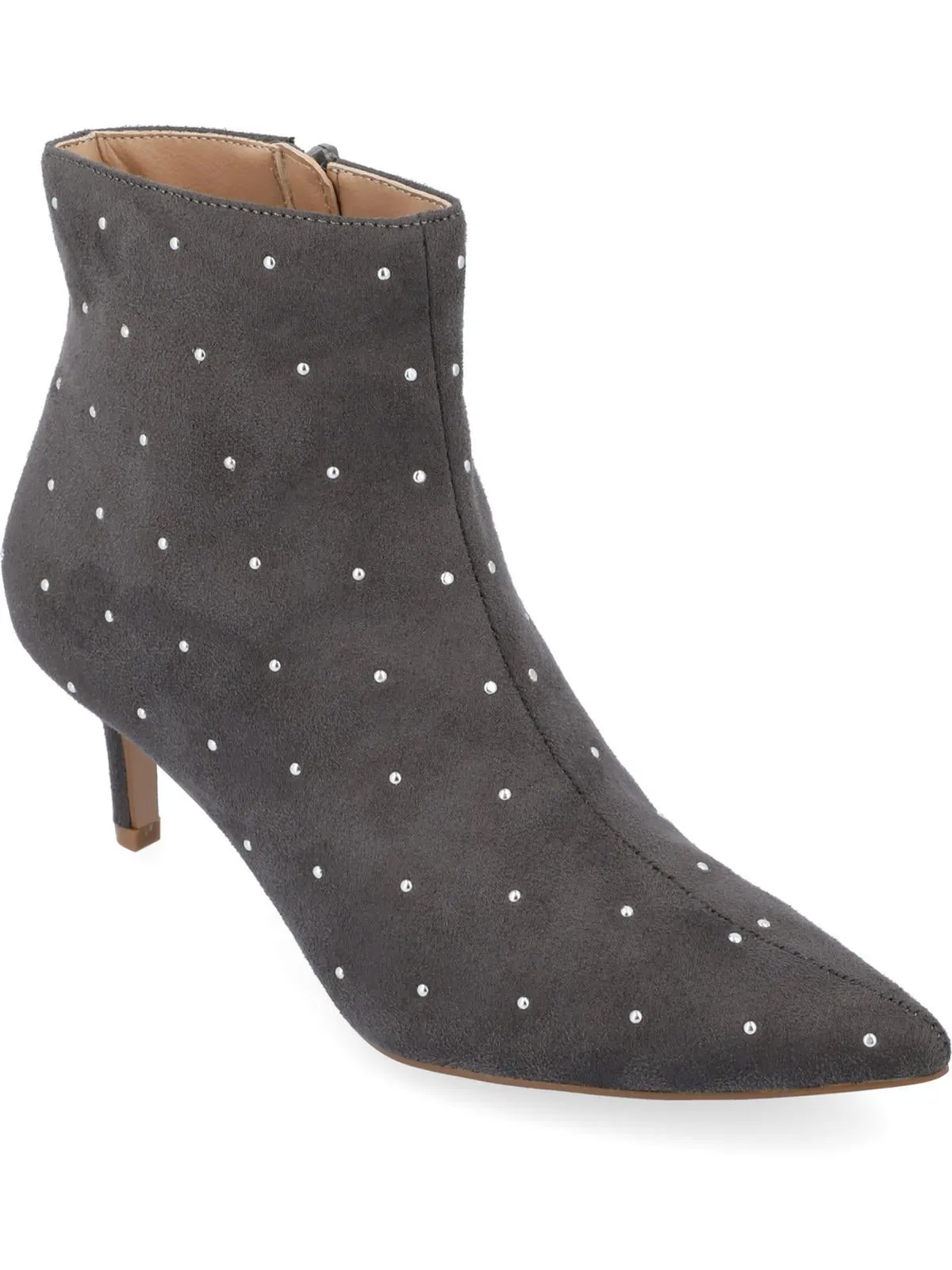 Rossia Womens Faux Suede Embellished Booties Fitness Enthusiast