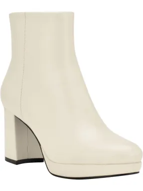 UDA Womens Faux Leather Block heel Booties Winter Trek Anti-Slip Function