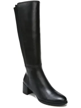 Brent Womens Zipper Round Toe Knee-High Boots Korean Trend Soft Insole