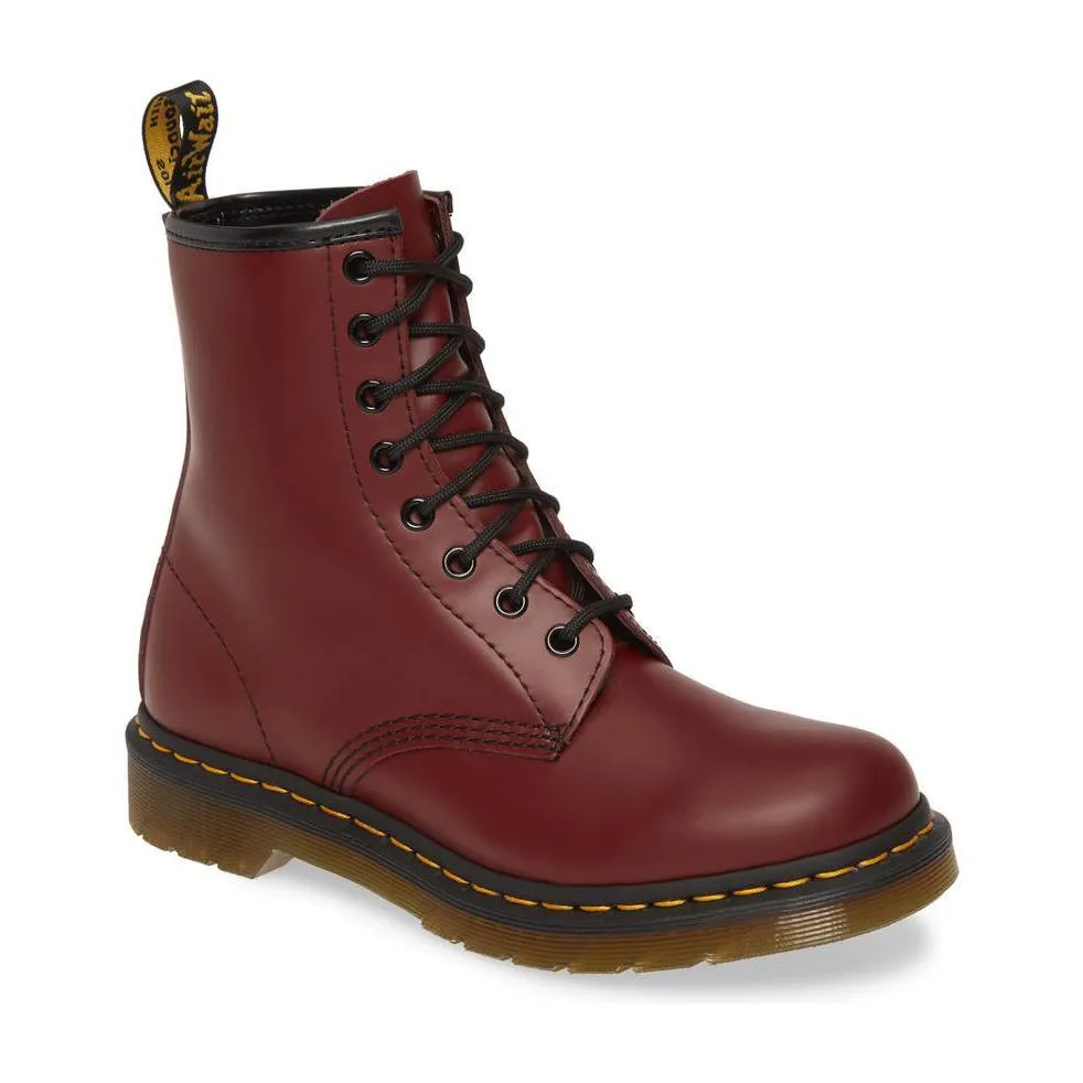 Dr. Martens Men's 1460 Cherry Red Smooth Cushioned Open Toe Design