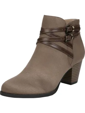 Jezebel Womens Faux Suede Memory Foam Block Heel Boot Rain Proof Suede Surface