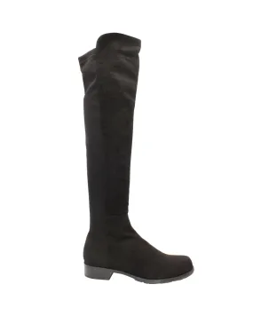 Stuart Weitzman 5050 Over-the-Knee Boots in Black Suede Lightweight Design