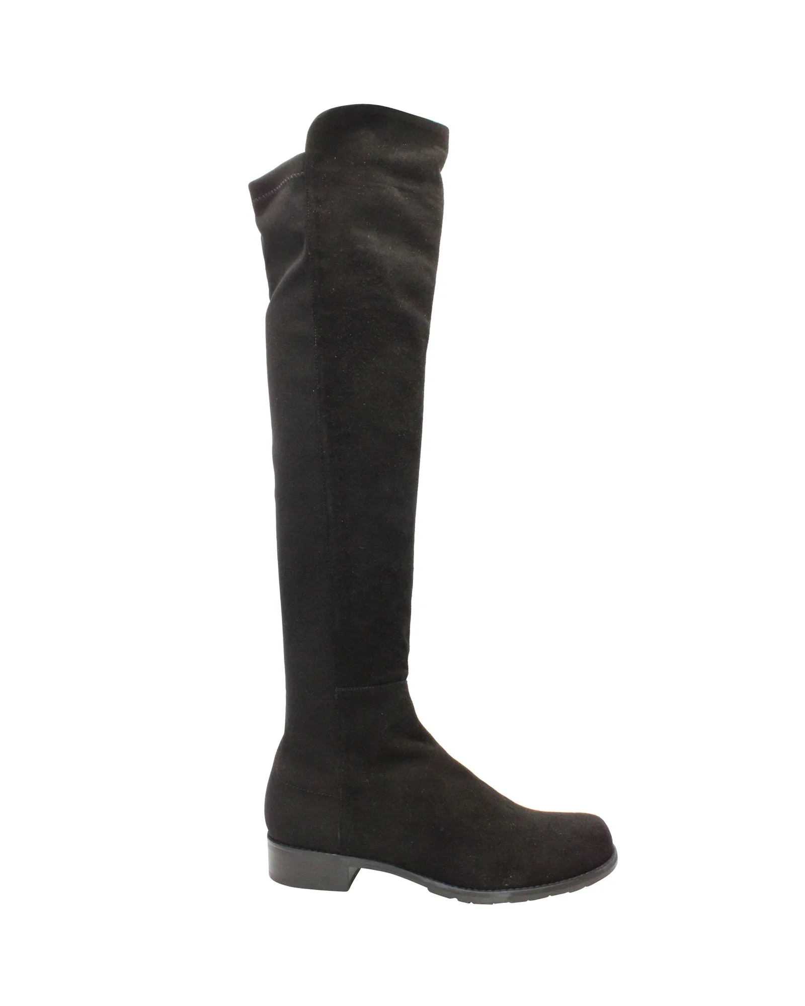 Stuart Weitzman 5050 Over-the-Knee Boots in Black Suede Lightweight Design