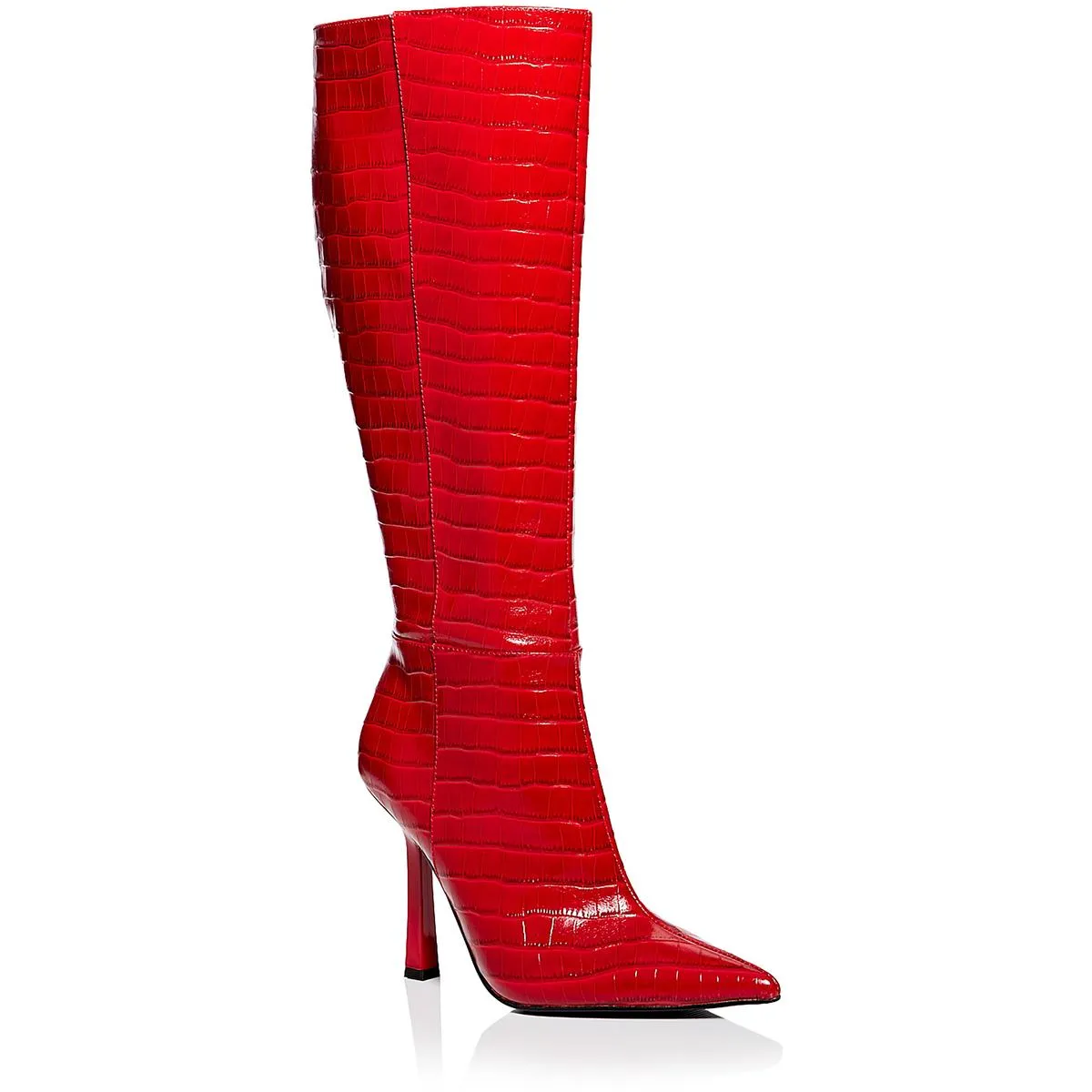 Shea Womens Zipper Knee-High Boots TPU Outsole