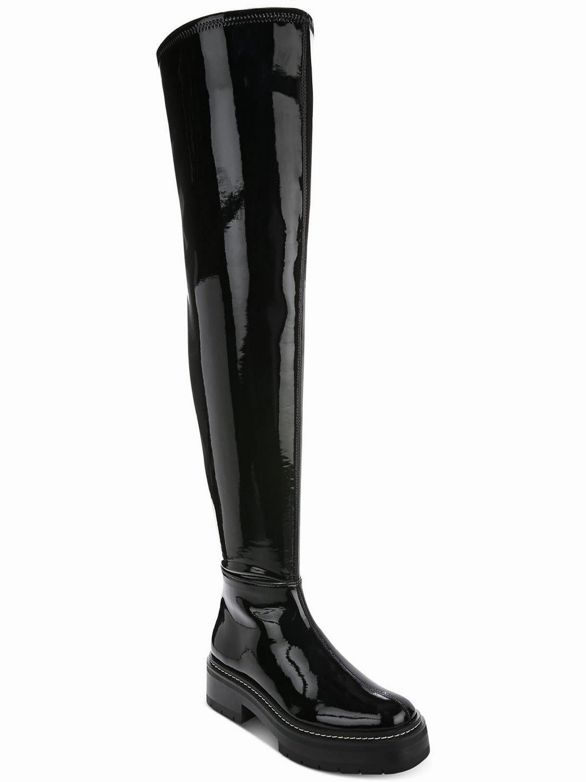 Flexible Frame Weekend Camping Reliable Footwear Lydia Womens Zipper Lug Sole Over-The-Knee Boots