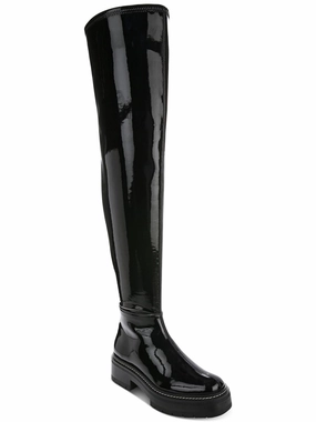 Chic Style Lydia Womens Zipper Lug Sole Over-The-Knee Boots