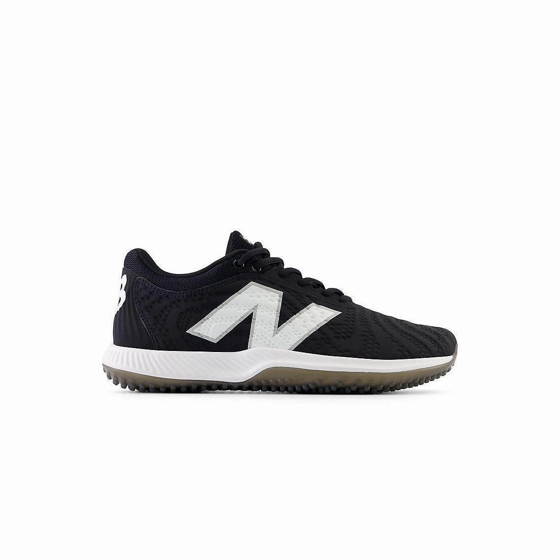 New Balance Men's FuelCell 4040 V7 Turf Baseball Shoes - Black / Optic White - T4040SK7 running in a bluff area shoes