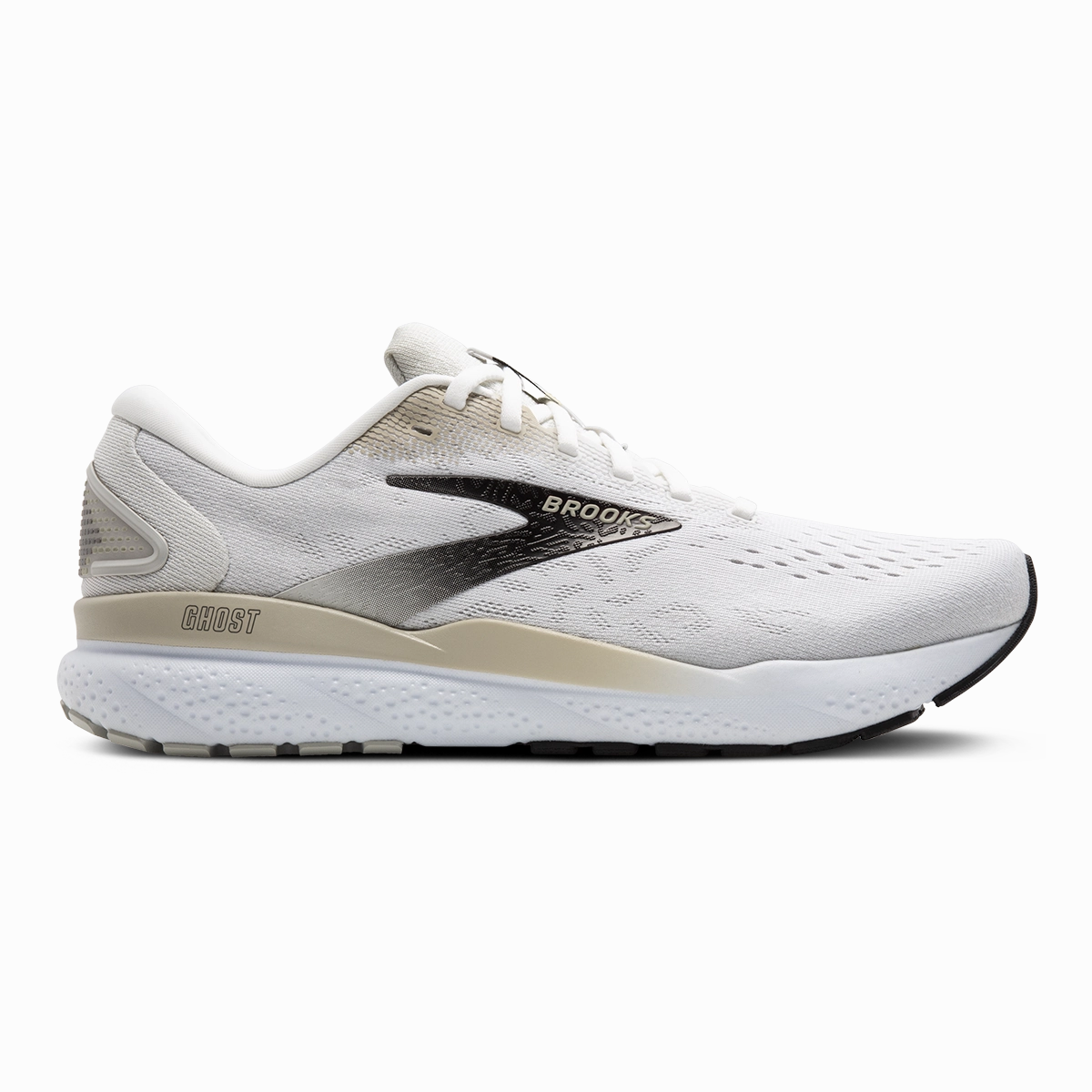 Brooks Ghost 16 - White - Pelican - Oyster Technology-rich running for sports festivals