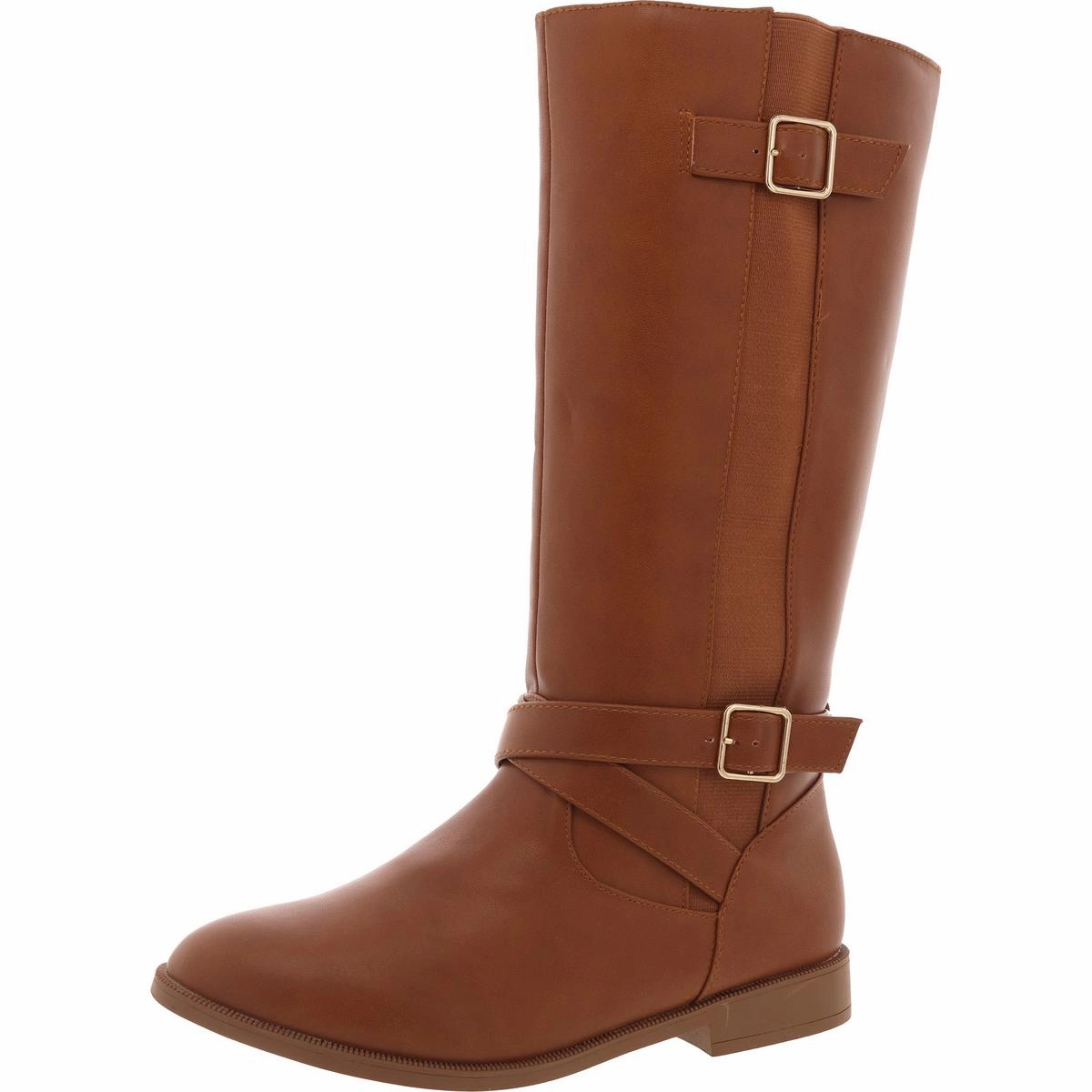 Rylie Womens Zipper Faux Leather Knee-High Boots Padded Interior Rural Traveler Off Duty