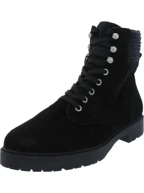 Sadie Womens Suede Almond Toe Combat & Lace-up Boots Tough Grip Reinforced Form Morning Walk