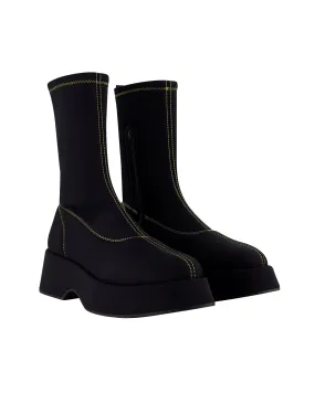 Durable Design Retro Flatform Ankle Boots - Ganni - Synthetic - Black