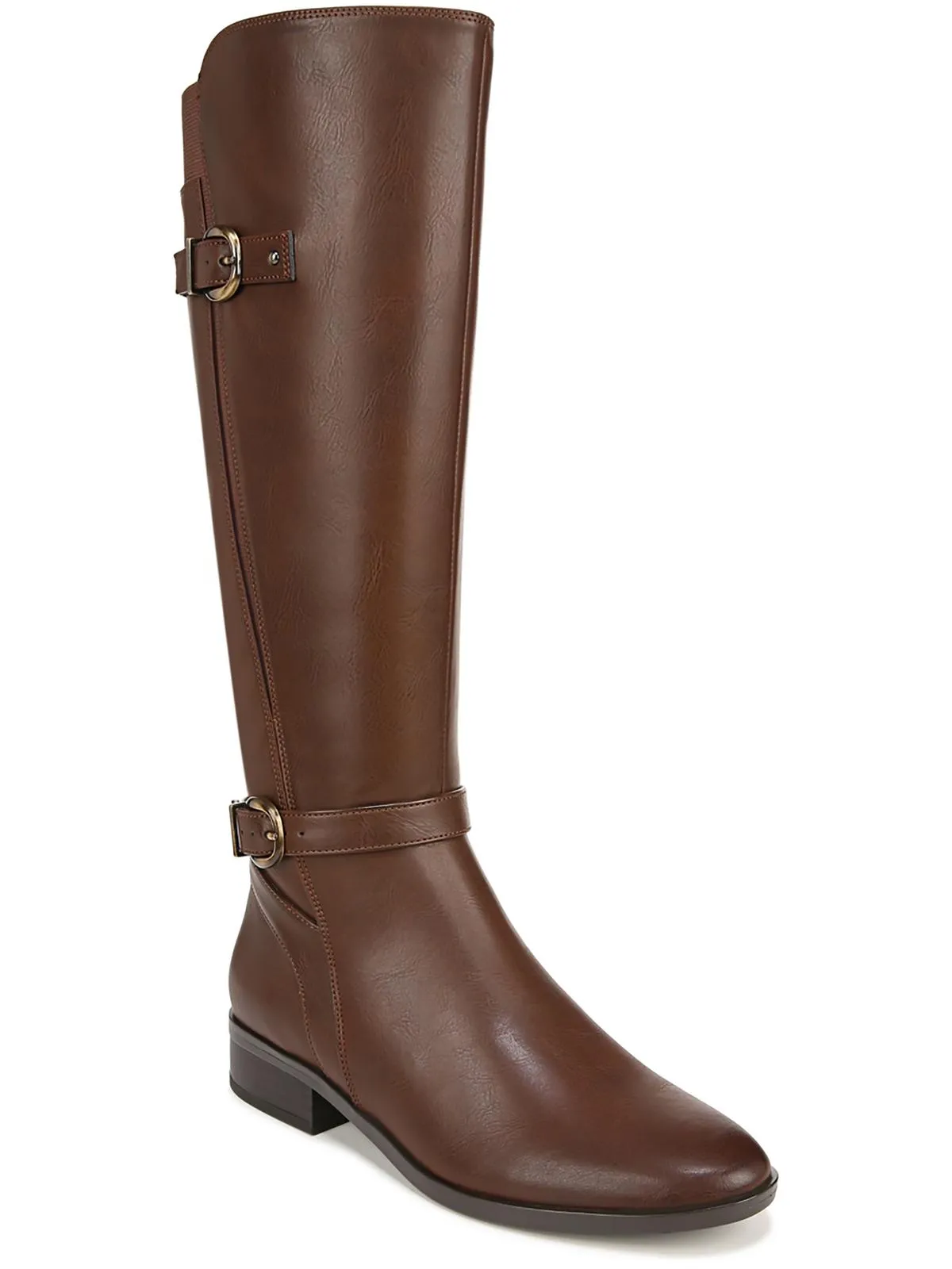 Wide Sole Sahara Womens Faux Leather Knee-High Boots
