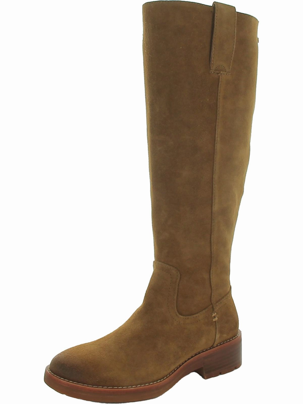 Samantha II Womens Suede Waterproof Knee-High Boots Pull Tab