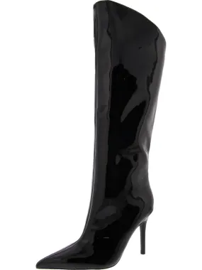 Sarina Womens Patent Pointed Toe Knee-High Boots Urban Edge