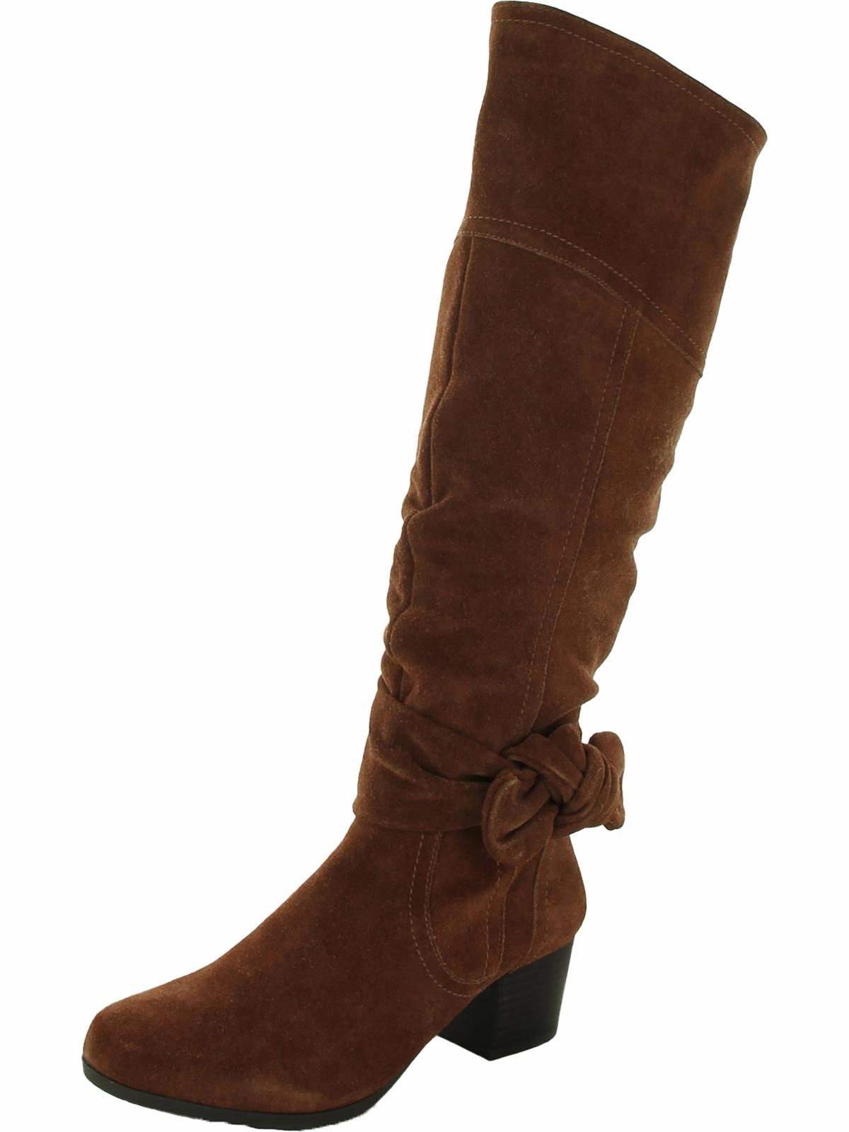 Sassy Womens Suede Round Toe Knee-High Boots Shock Absorbing Winter Walker
