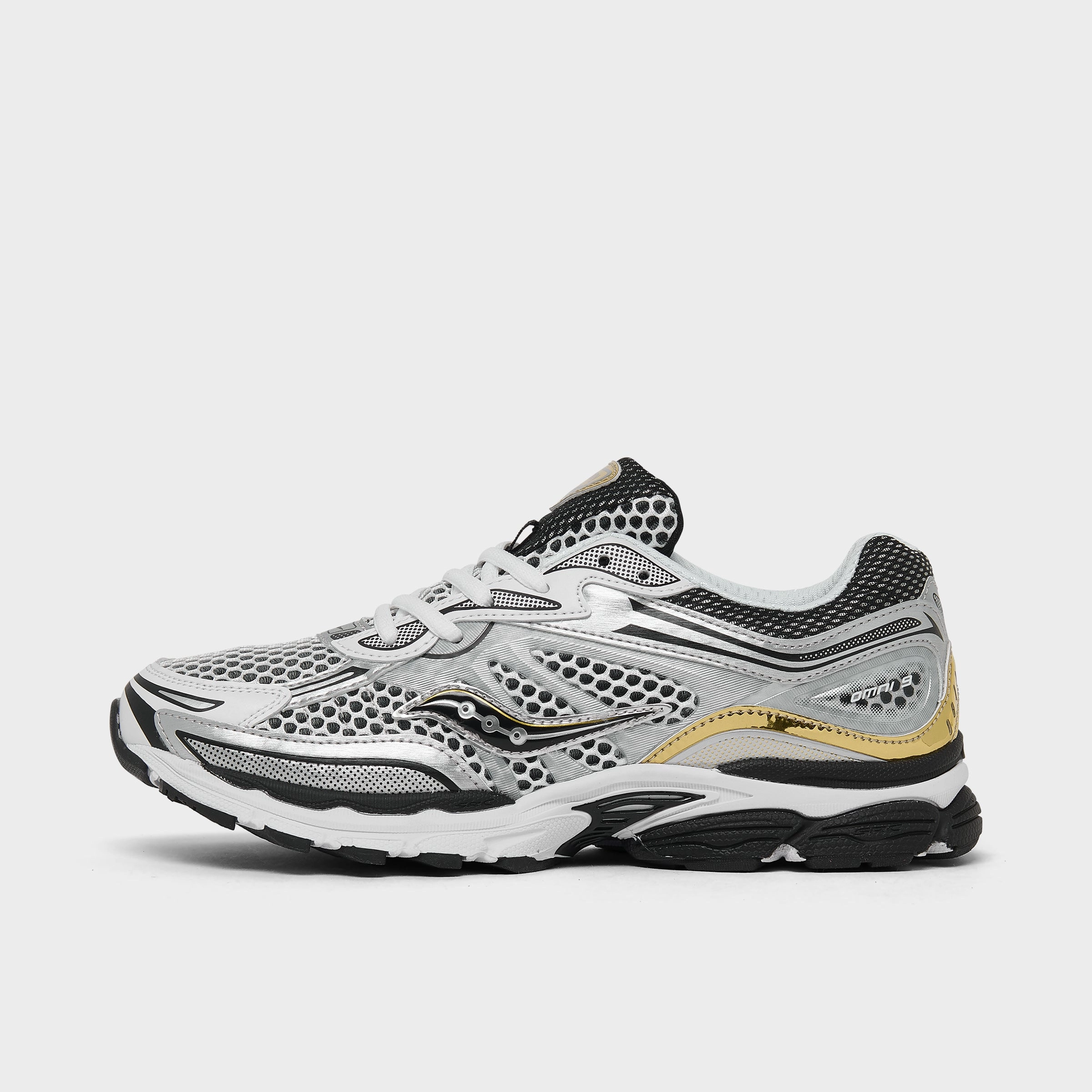 Sturdy Outsole Easy Day Saucony Juniors' Omni 9 White / Gold - Silver