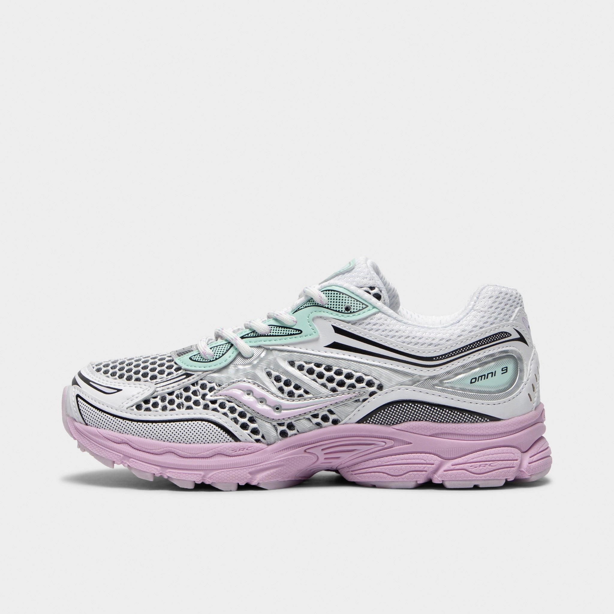 Saucony Juniors' Omni 9 White / Lilac Rain Hike Ankle Strap