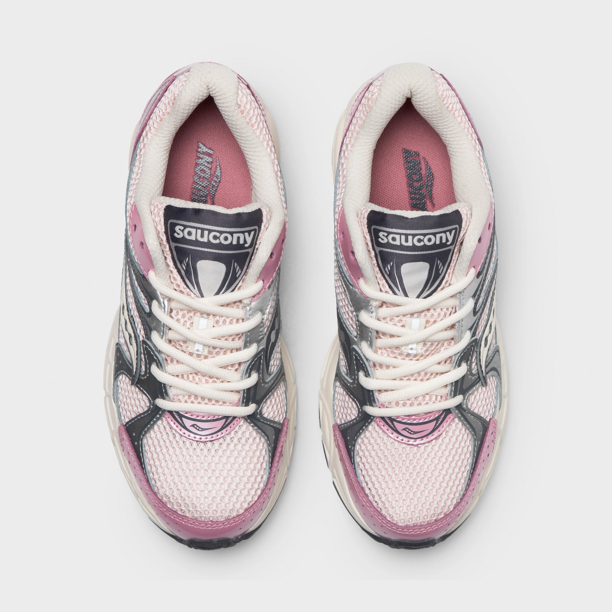 Saucony Women's Ride Millennium White / Lilac Sturdy Support Midday Style