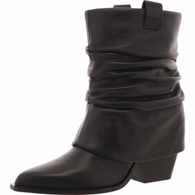 Savella Womens Block Heel Leather Ankle Boots Shock Absorbing