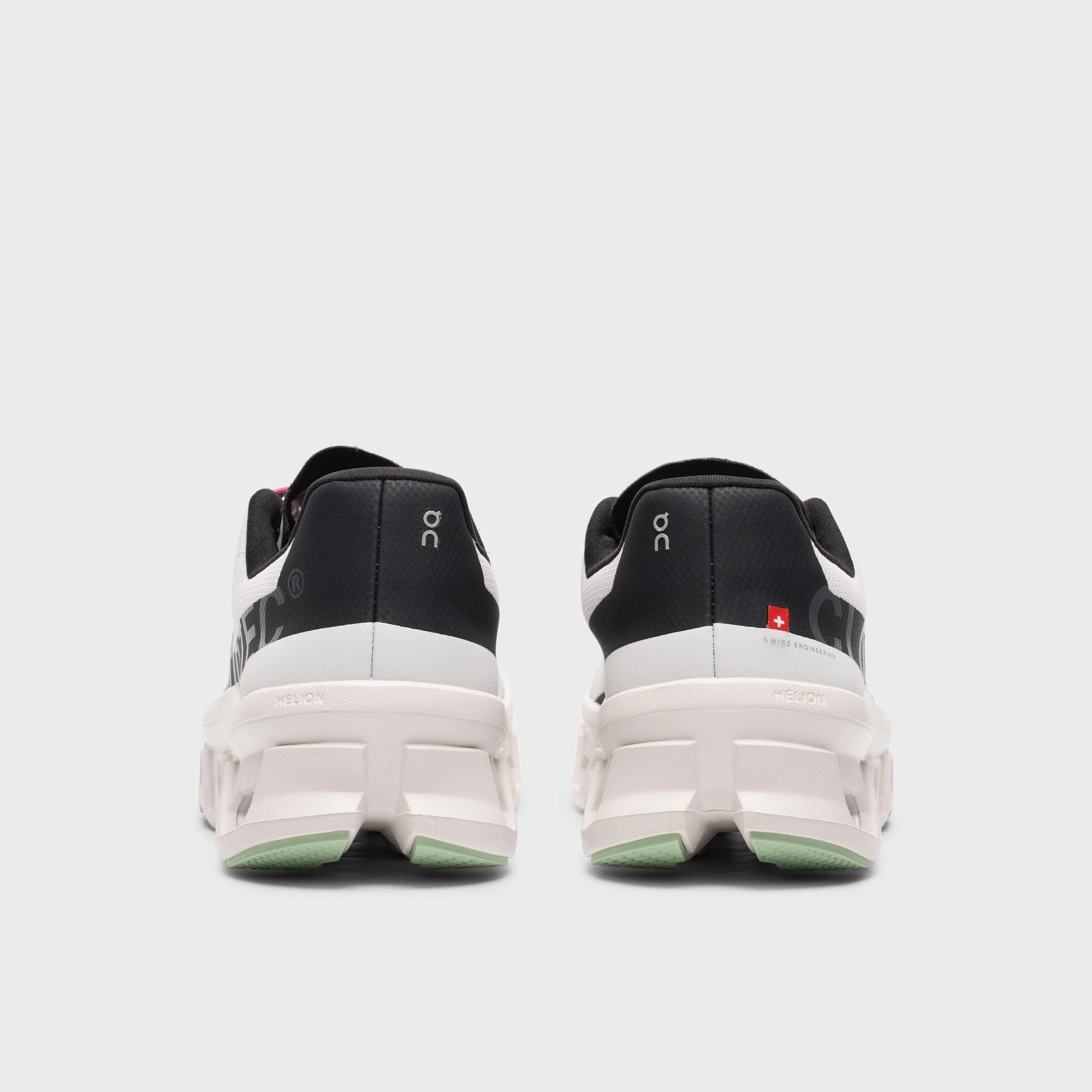 On Cloudmonster White / Black fast - paced shoes Kinetic - powered