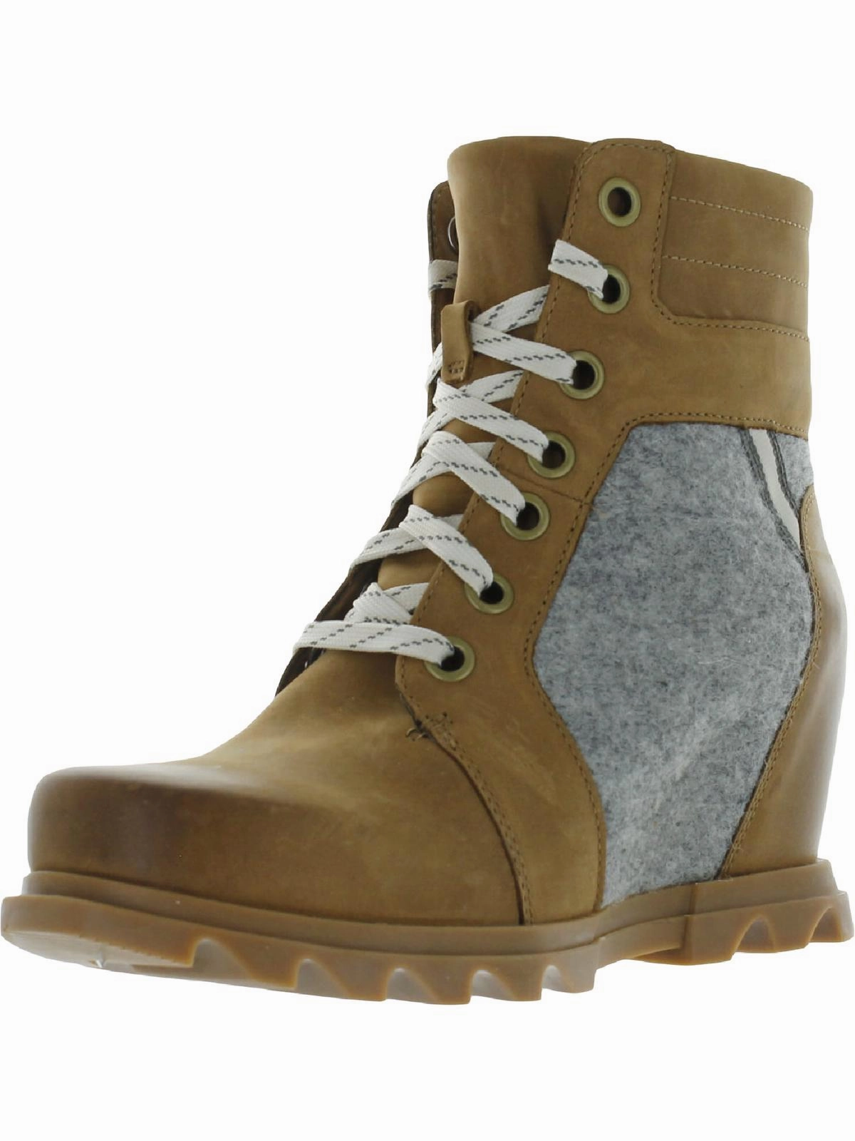 Joan of Arctic Wedge III Lexie Womens Nubuck Round Toe Combat & Lace-up Boots Minimal Color