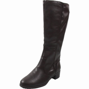 Tucker Womens Zipper Faux Leather Knee-High Boots Breathable Work Commute Mud Resistant Backcountry Camper