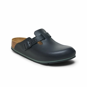 Birkenstock Boston Pro Natural Leather (Black) Men's Sandals 1025979 1025979 Breathable Footbed