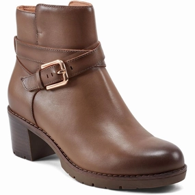 Elastic Sides Minimal Look SECANTRELL Womens Buckle Leather Booties