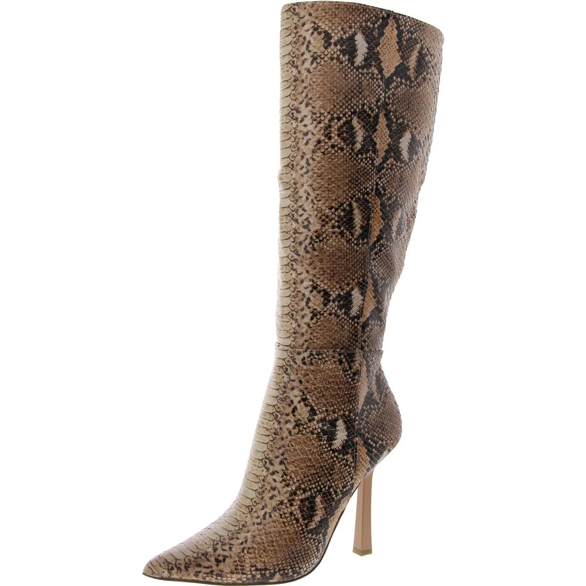 Slip-On Style Kathleen Womens Leather Pointed Toe Knee-High Boots