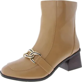 Womens Faux Leather Chain Ankle Boots Slip Resistant Mountain Hike