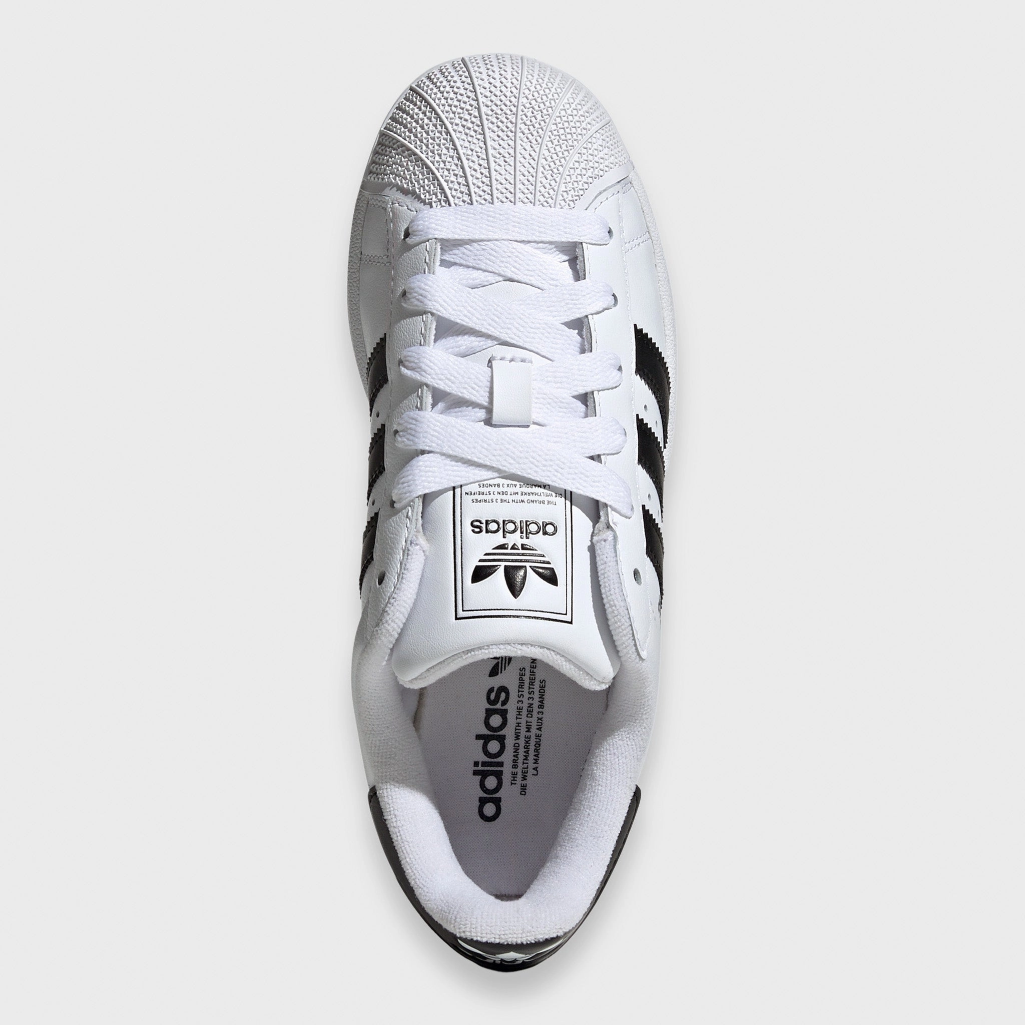 Pressure Distribution Ventilation Channels Design adidas Juniors' Superstar II Footwear White / Core Black