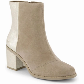 EVELYN Womens Metallic Suede Ankle Boots Comfort Lining Weekend Camping Premium Quality
