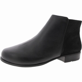 Warm Insulation Anti Odor Cold Weather Commuter Womens Zipper Leather Ankle Boots