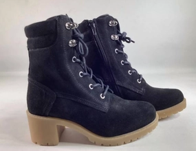 Slip-On Style Women Amelia Lace Up Boots In Black
