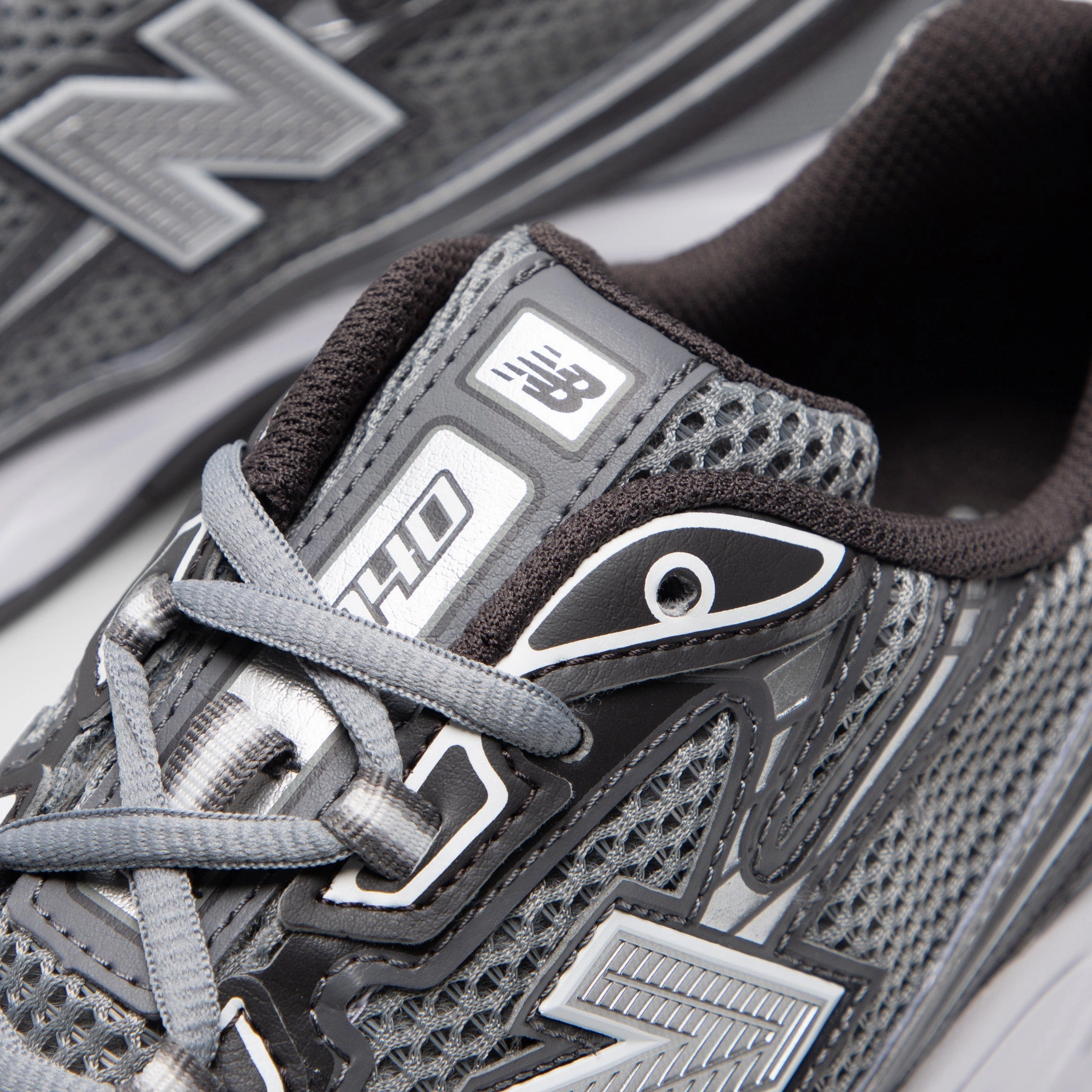 New Balance 740 Slate Grey / Black Cement racquetball shoes Textured